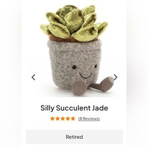 (RETIRED)-No Tag Jellycat Silly Succulent Jade